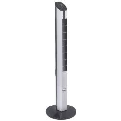 BESTRON Ventilateur colonne design 107cm Argent 50W Débit d'air 27,47m³/min. Vitesse de l'air 2,76m/sec Sonore: 58,9 dB