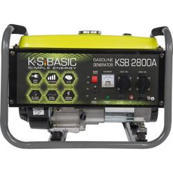 Groupe électrogène à essence KSB2800A, puissance maximale 2800W, démarrage manuel, régulateur de tension automatique (AVR), voltmètre, 2x16A (230V),