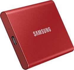 Disque SSD externe Samsung portable SSD T7 500go rouge métallique