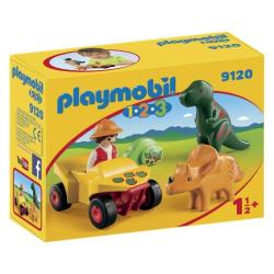 Playmobil 1.2.3 - Explorateur Et Dinosaures - 9120