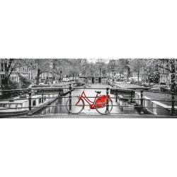 Puzzle 1000 pièces panoramique : Bicyclette à Amsterdam