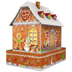 Puzzle 3D - 216 pièces : Maison de Noël en pain d