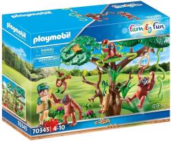 Playmobil 70345 Family Fun - Le parc animalier : Orangs outans avec grand arbre